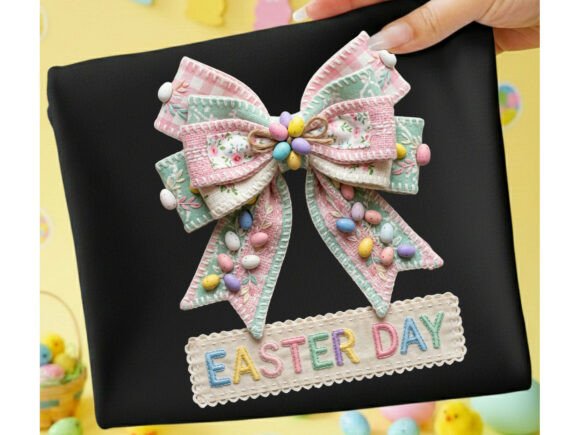 Download Bowtie Easter Day Faux Yarn Png - Easter day Collection