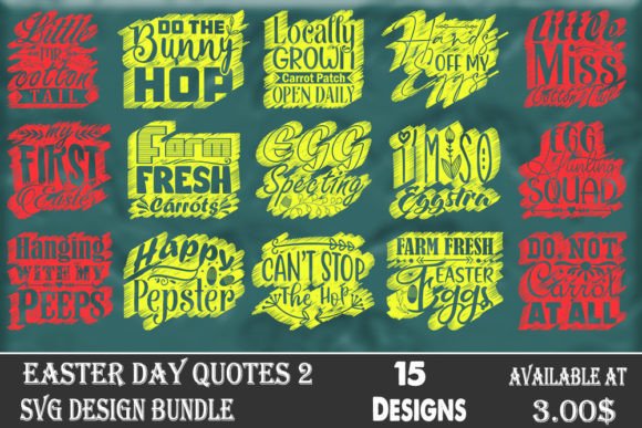 Download Easter Day Quotes 102 SVG Design Bundle - Easter day Collection