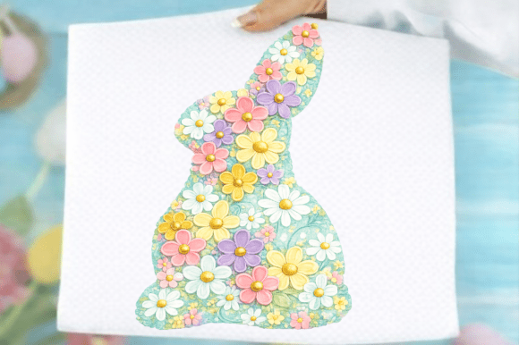 Download Pastel Floral Easter Bunny Png - Easter bunny png Collection