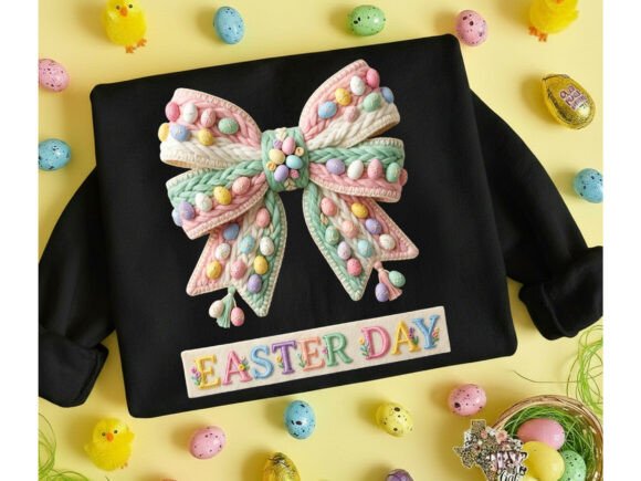 Download Bowtie Easter Day Faux Yarn Png - Easter day Collection