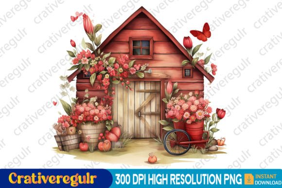 Download Valentines Day in Farmhouse Clipart - Premium Bundle