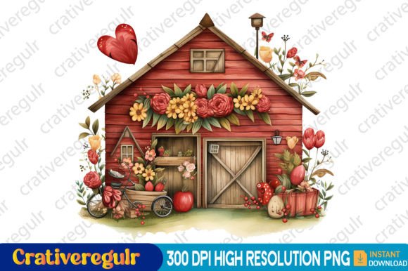 Download Valentines Day in Farmhouse Clipart - Premium Bundle