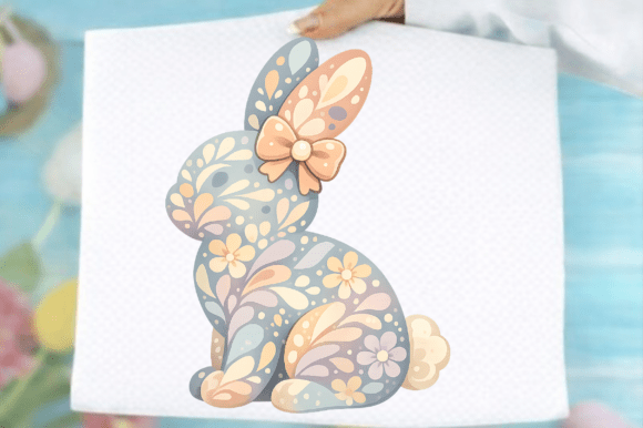 Download Pastel Floral Easter Bunny Png - Easter bunny png Collection