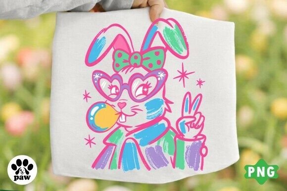 Download Cute Colorful Easter Bunny PNG, Neon Png - Easter bunny png Collection