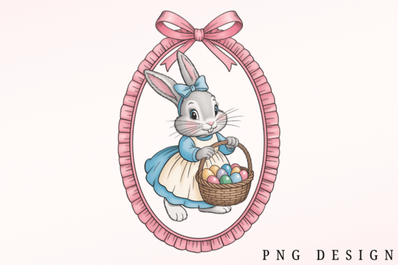Download Retro Easter Bunny PNG Clipart Design - Easter bunny png Collection