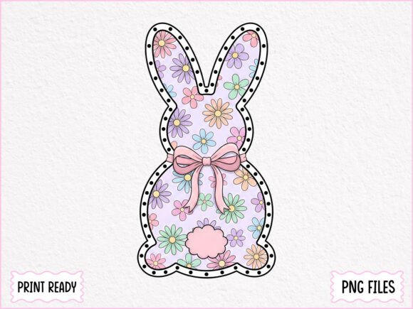 Download Pastel Floral Easter Bunny PNG - Easter bunny png Collection
