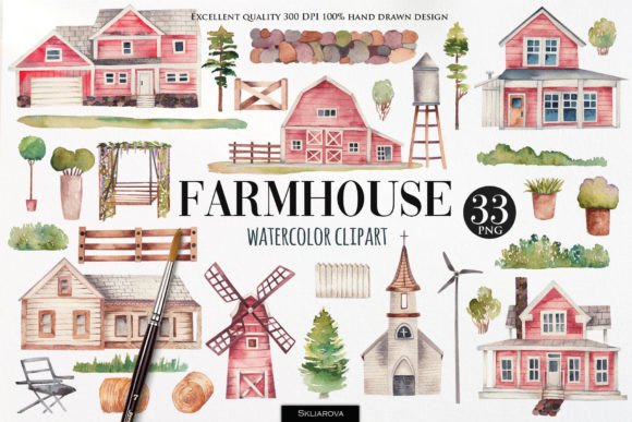 Download Red Farmhouse Clipart - Premium Resources