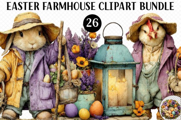 Download Easter Farmhouse Clipart Bundle - Premium Resources