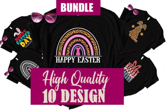 Download BUNDLE Easter Day T Shirt Design Rainbow - Easter day Collection