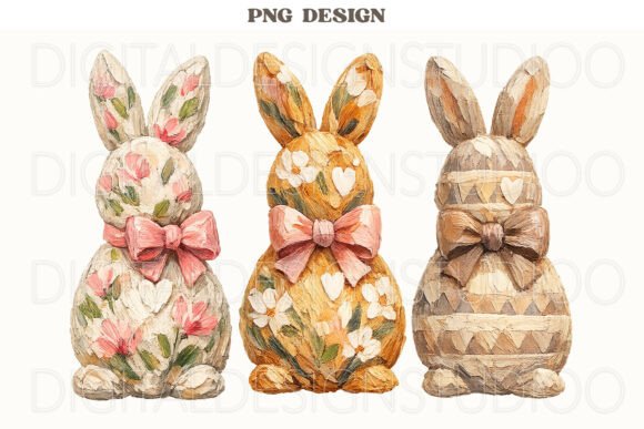 Download Floral Easter Bunny PNG Bundle, Bunny - Easter bunny png Collection